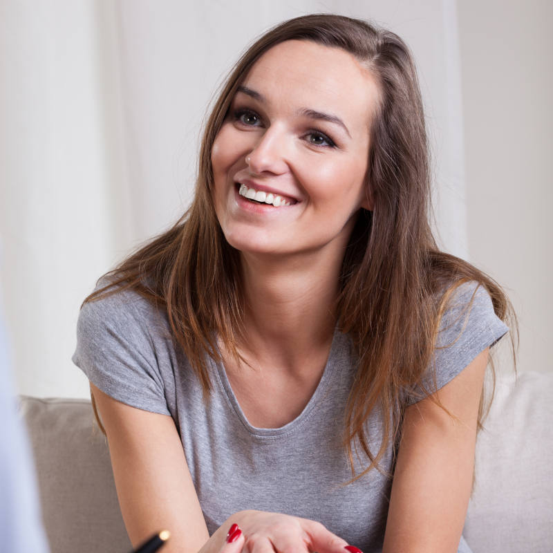 Happy young woman ready to start new life after treatement